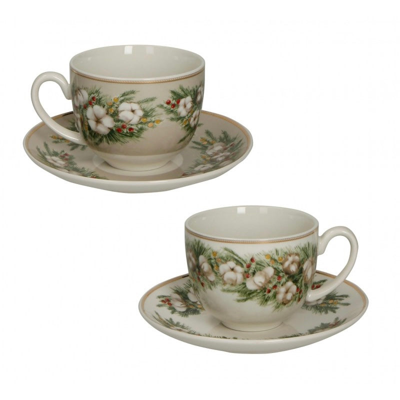 Pair of Tea Cups with Saucers - Brandani "Batuffoli"